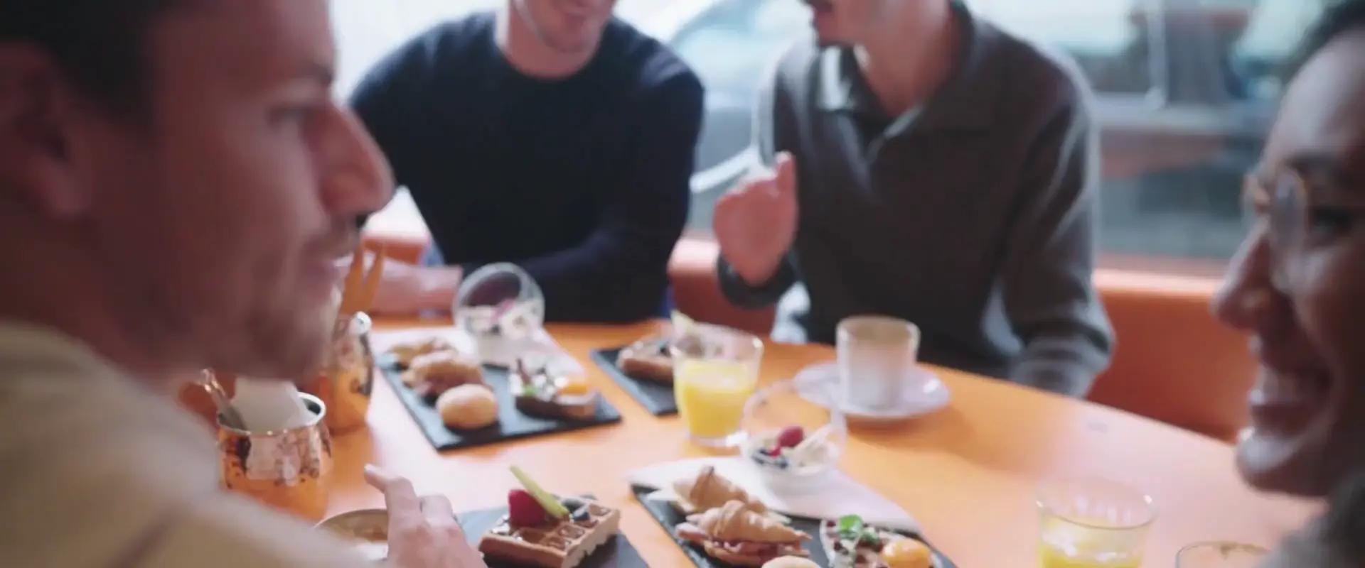 People enjoying an in-person community event